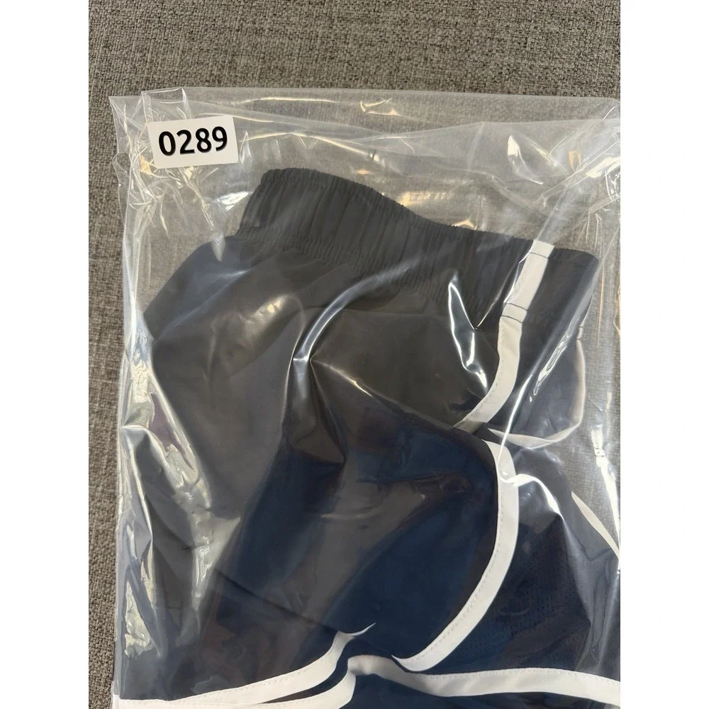 Nike Dri-FIT Women's Running Shorts Navy Blue White Trim Size S NWT